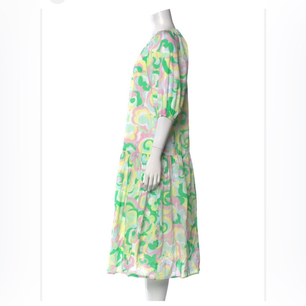 Kitri Size Medium Midi Cotton Dress - Lines